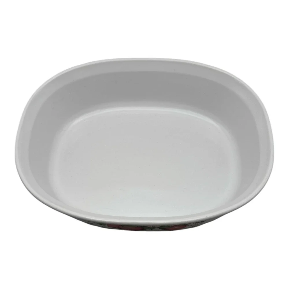 Corning Ware French White Red Apple 1.8 L Oval Casserole F-12-B No Lid